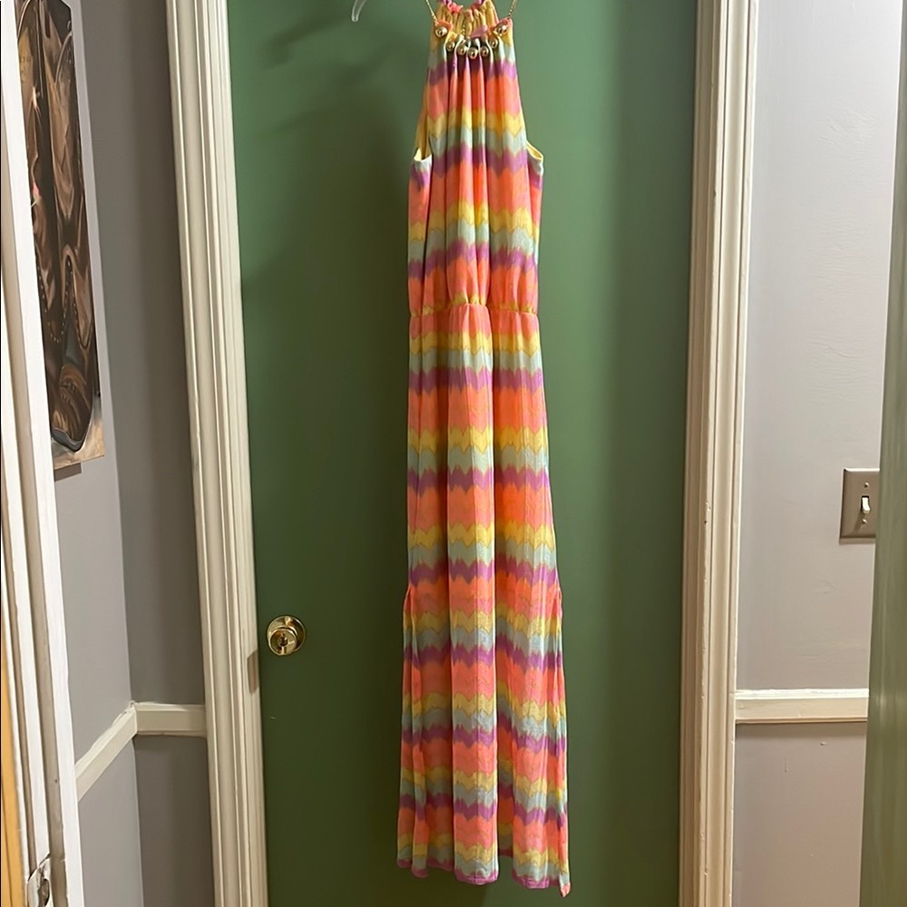 Lilly Pulitzer Maxi Dress in ZigZag Pattern